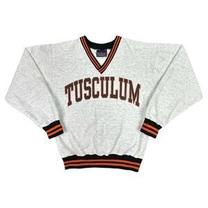 Vintage Outsiders Tusculum University V-Neck Sweatshirt - Size Medium